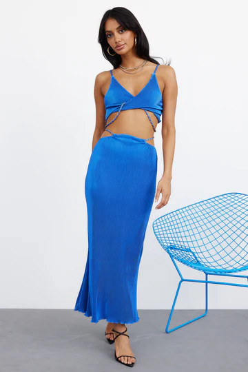 Not A Stereotype Maxi Skirt Blue | Hello Molly (AU)
