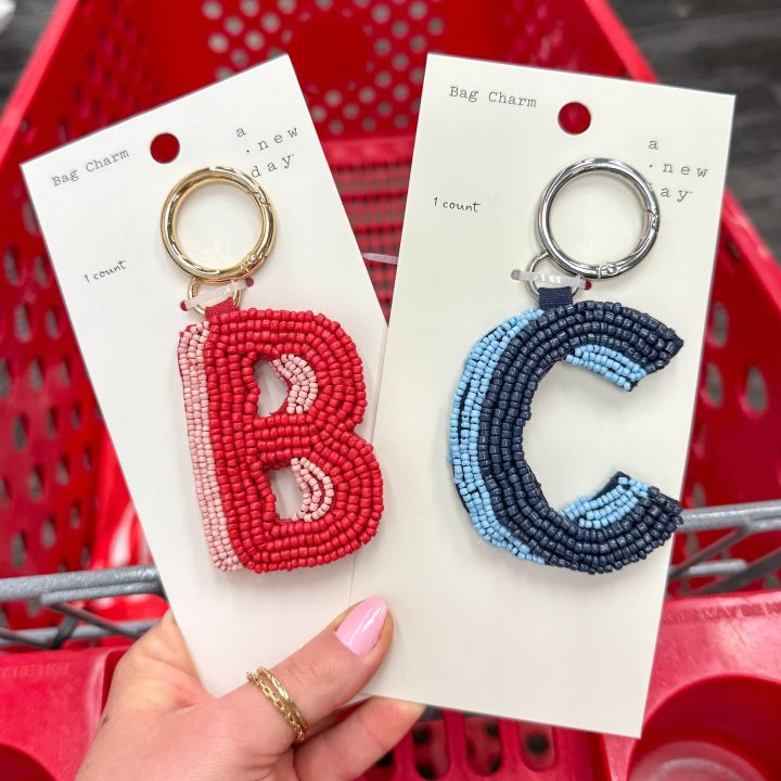 Beaded Monogram Letter E Bag Charm - A New Day™ Red | Target