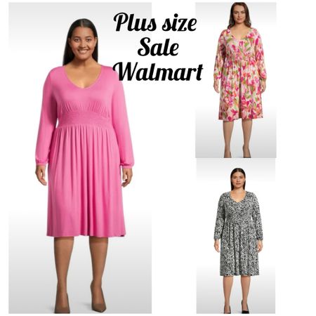 Plus size dress on sale at Walmart. 

#plussizesize
#plusdress

#LTKfindsunder50 #LTKplussize #LTKsalealert
