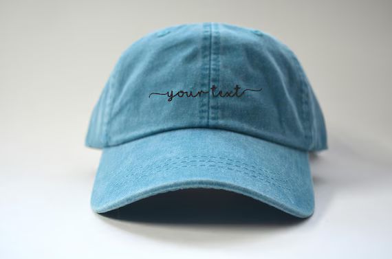 CUSTOM HANDWRITING Script Embroidered  Women's baseball Cap Man Hat Personalized Sorority  Embroi... | Etsy (US)