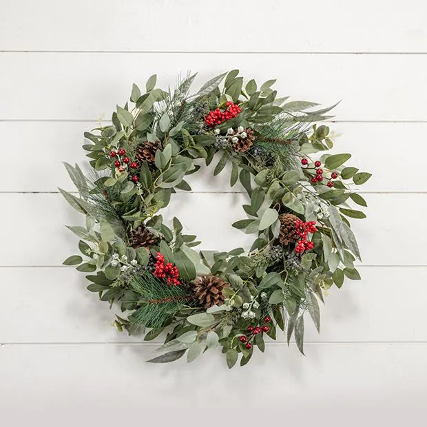 Holiday Charms Eucalyptus Wreath | Antique Farm House