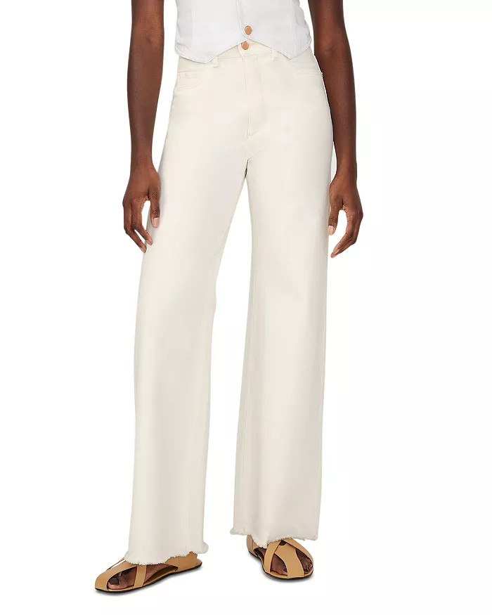 Hepburn High Rise Wide Leg Jeans in Eggshell | Bloomingdale's (US)