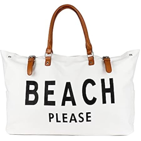 Creative Brands D3713 Hold Everything Tote Bag, 20" x 11", Beach Please Black and White | Amazon (US)