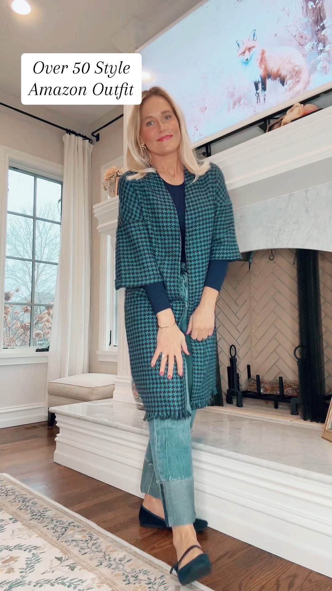 All Amazon outfit! We love our Amazon! Amazon twin for the win! I’m wearing size 30 in jeans, XL in bodysuit, and large in jacket. #over40 #over50style #over40style #midsizestyle 

#LTKover40 #LTKVideo #LTKfindsunder50