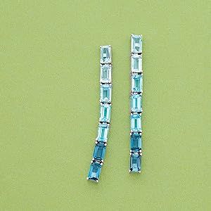 Ross-Simons 4.00 ct. t.w. Sky, Swiss and London Blue Topaz Ombre Drop Earrings in Sterling Silver | Amazon (US)