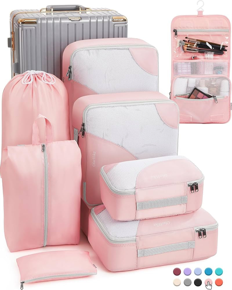 8 Set Packing Cubes for Travel, Sturdy Suitcase Organizer in 4 Sizes (Extra Large, Large, Medium,... | Amazon (US)