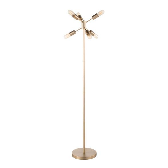62" Spark Floor Lamp Antique Brass - LumiSource | Target
