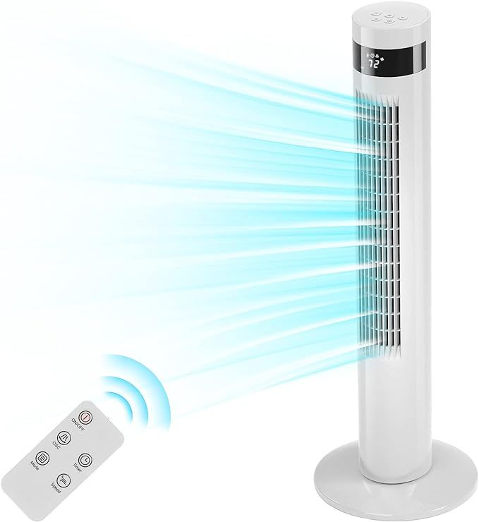 Antarctic Star Tower Fan Portable Electric Oscillating Fan Quiet Cooling Remote Control Standing ... | Amazon (US)