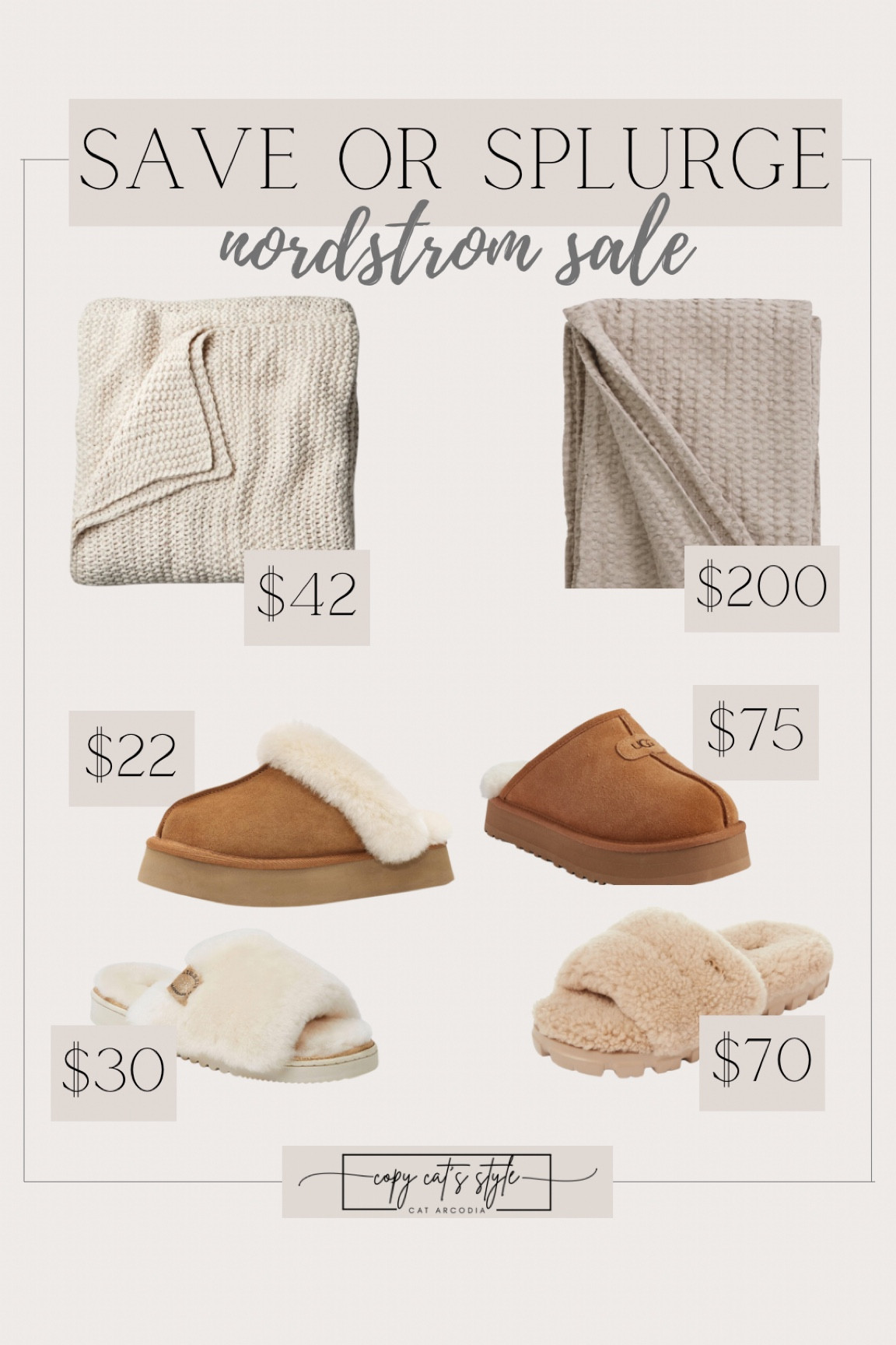 Save or Splurge Nordstrom Sale, look for less slippers, look for less blanket

#LTKxNSale #LTKHome #LTKStyleTip