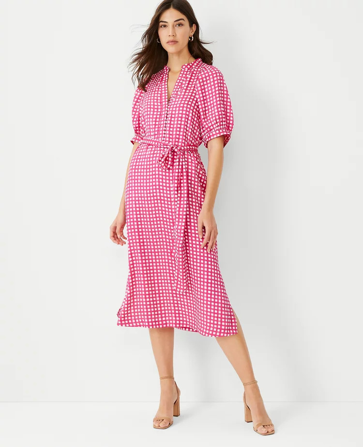 Gingham Belted Shirtdress | Ann Taylor (US)