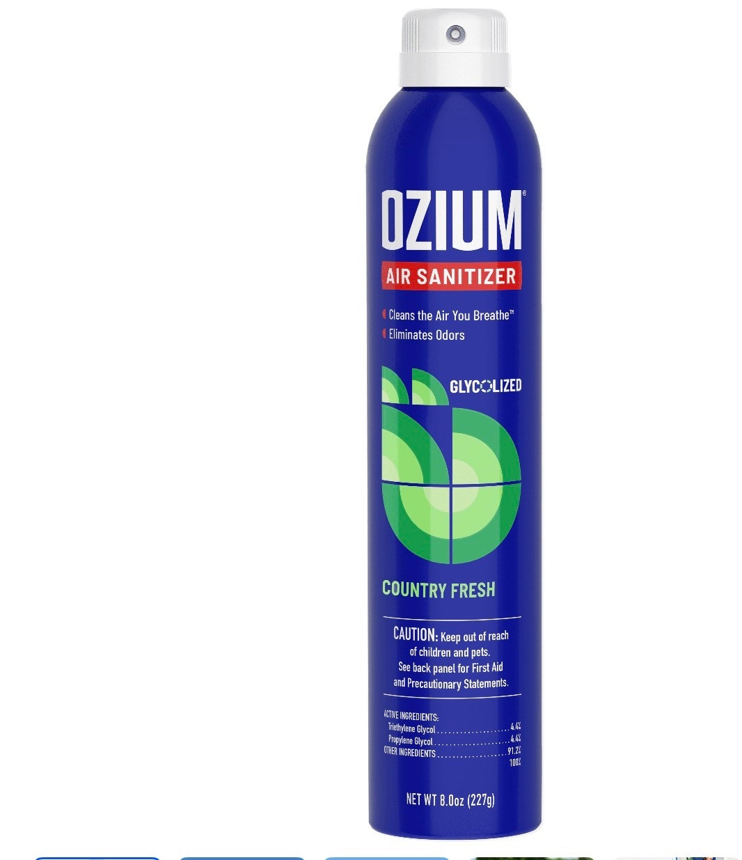 OZIUM 8 oz Air Sanitizer & Odor Eliminator 1 Pack for Homes, Cars, Offices and More, Country
