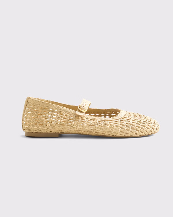 Mary Jane Crochet-Style Flats | Abercrombie & Fitch (US)