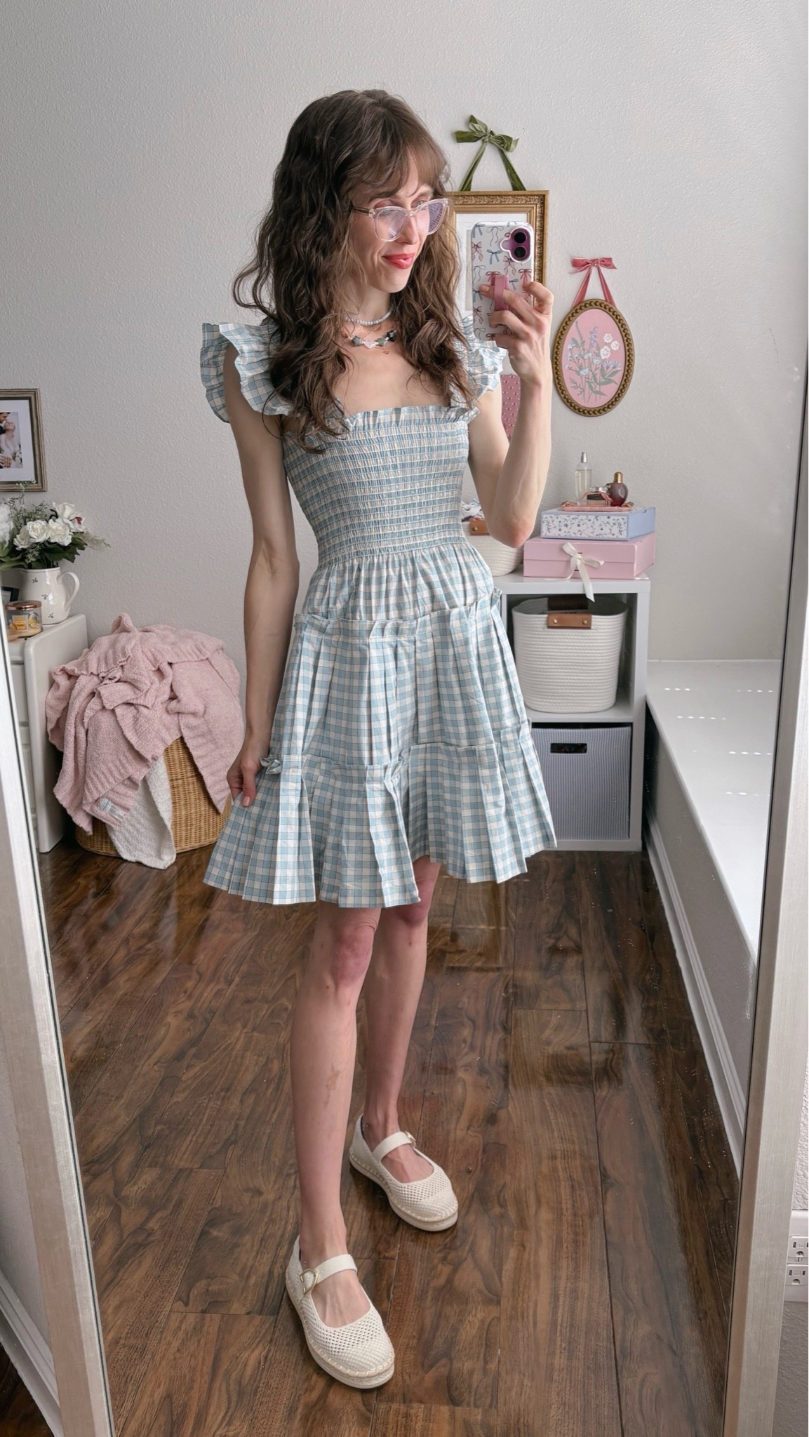 Hill House Charlotte dress, size xxs
Rothy’s espadrille Mary Jane’s, size 6

#LTKootd #LTKgrwm #LTKSeasonal