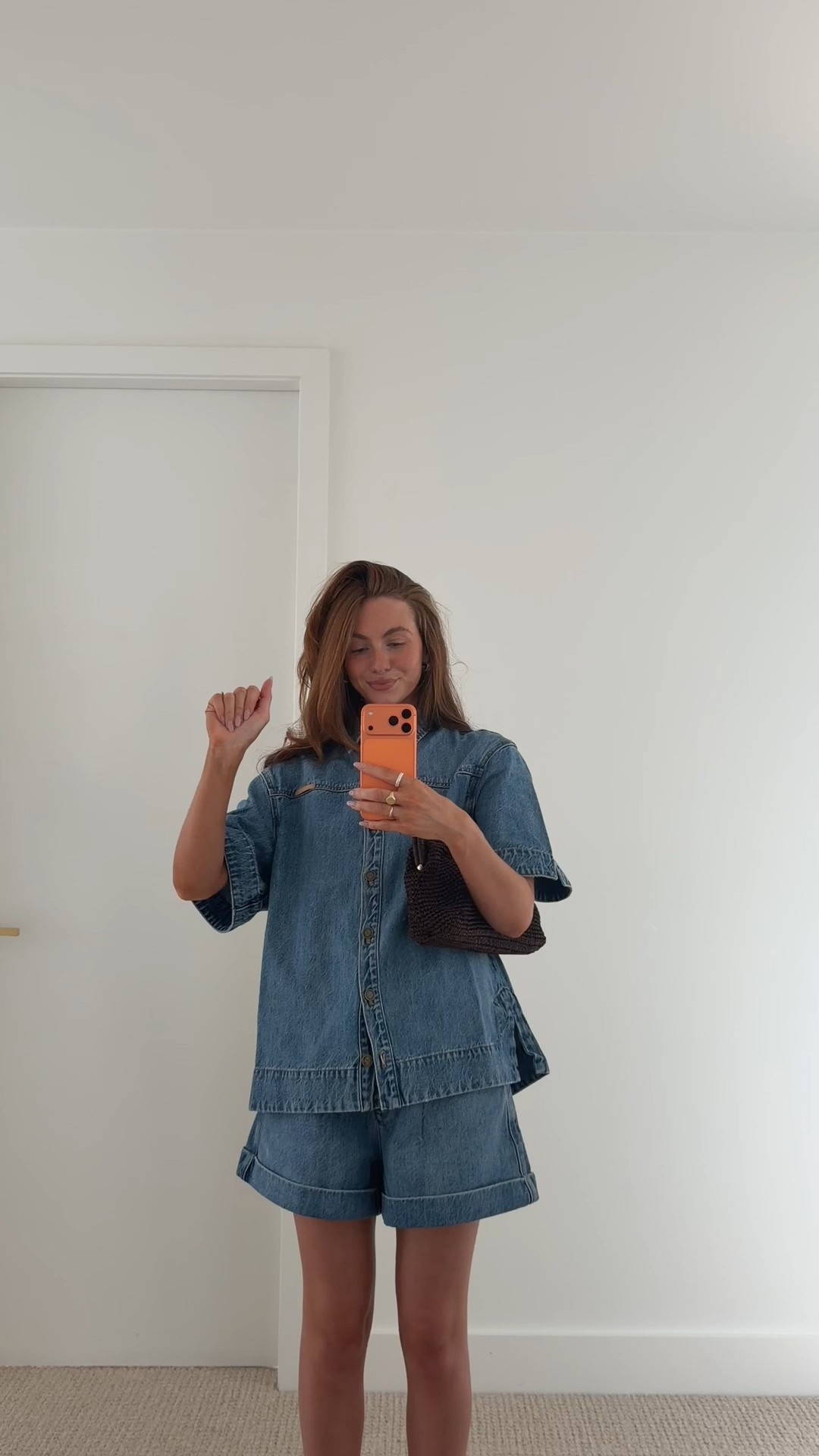 SUMMER DOUBLE DENIM:
Wearing an XS/6 in both! 

😘😘😘😘