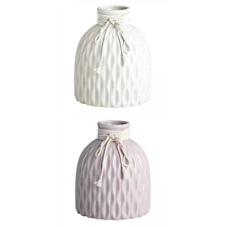 2pcs Modern Flower Pot Ceramic Vase Pot Basket for Home Decpr | Walmart (US)