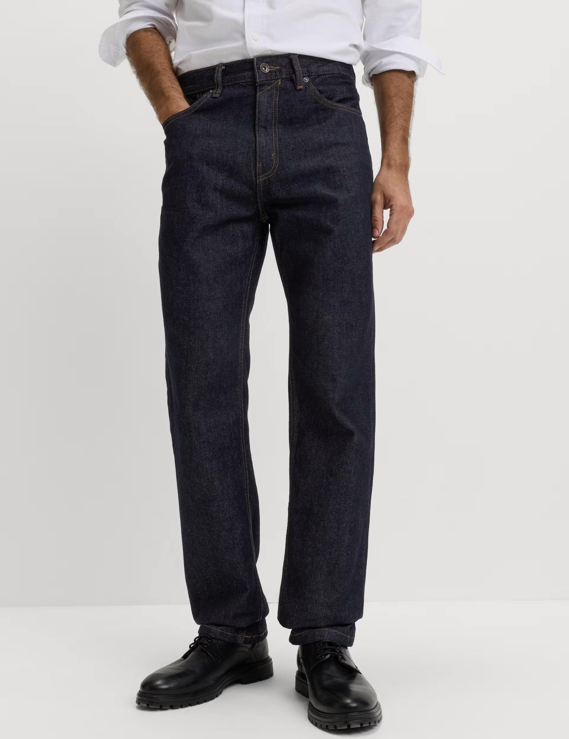 Authentic Relaxed Straight Fit Jeans | Marks & Spencer (UK)