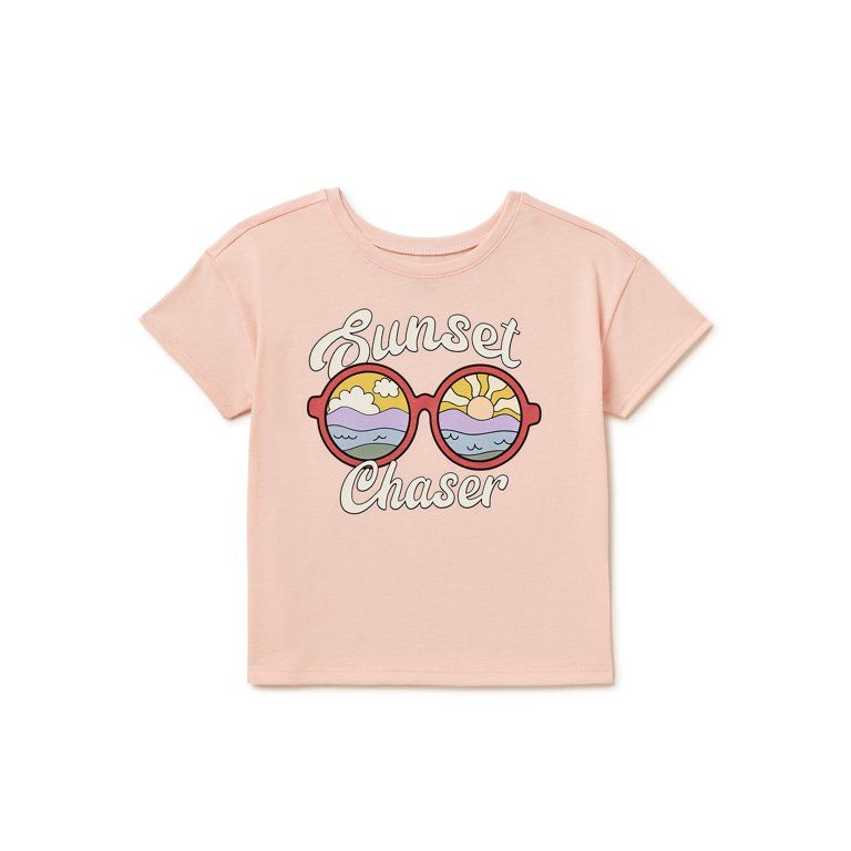 Garanimals Baby and Toddler Girl Short Sleeve Graphic Tee, Sizes 12M-5T | Walmart (US)