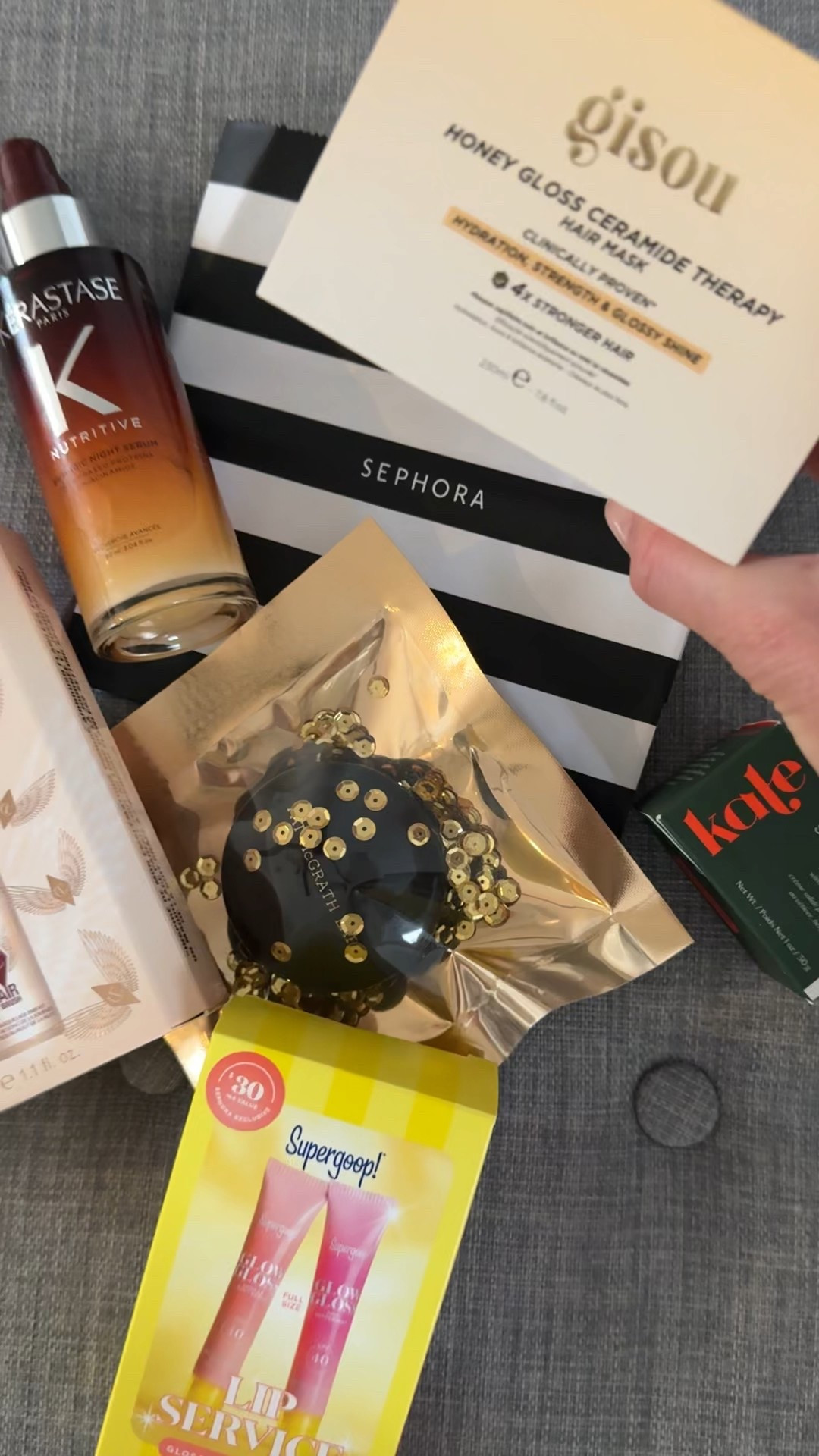 @Sephora
#sephorapartner
 The products I would grab with that one-time-use 20% code because they’re worth it even at full price.
First — the Gisou Honey Mask. If you need silky, hydrated hair for holiday events, nothing works faster.
Then the Charlotte Tilbury Setting Spray Duo — it keeps makeup locked in through parties, dinners, everything.
My under-eye girlies — the Pat McGrath Under Eye Powder is a smoothing filter in real life.
And dry-hair friends, the Kérastase 8H Magic Night Serum is a must.”

And from 12/5–12/14, Beauty Insider members get 20% off one purchase + 30% off Sephora Collection with code SAVEGIFTS — plus Beauty Insider exclusive FREE Same Day Delivery with QUICKGIFTS. So grab your gifts and last-minute must-haves at Sephora in-store, online, or Sephora at Kohl’s.

#LTKBeauty #LTKGiftGuide #LTKSaleAlert