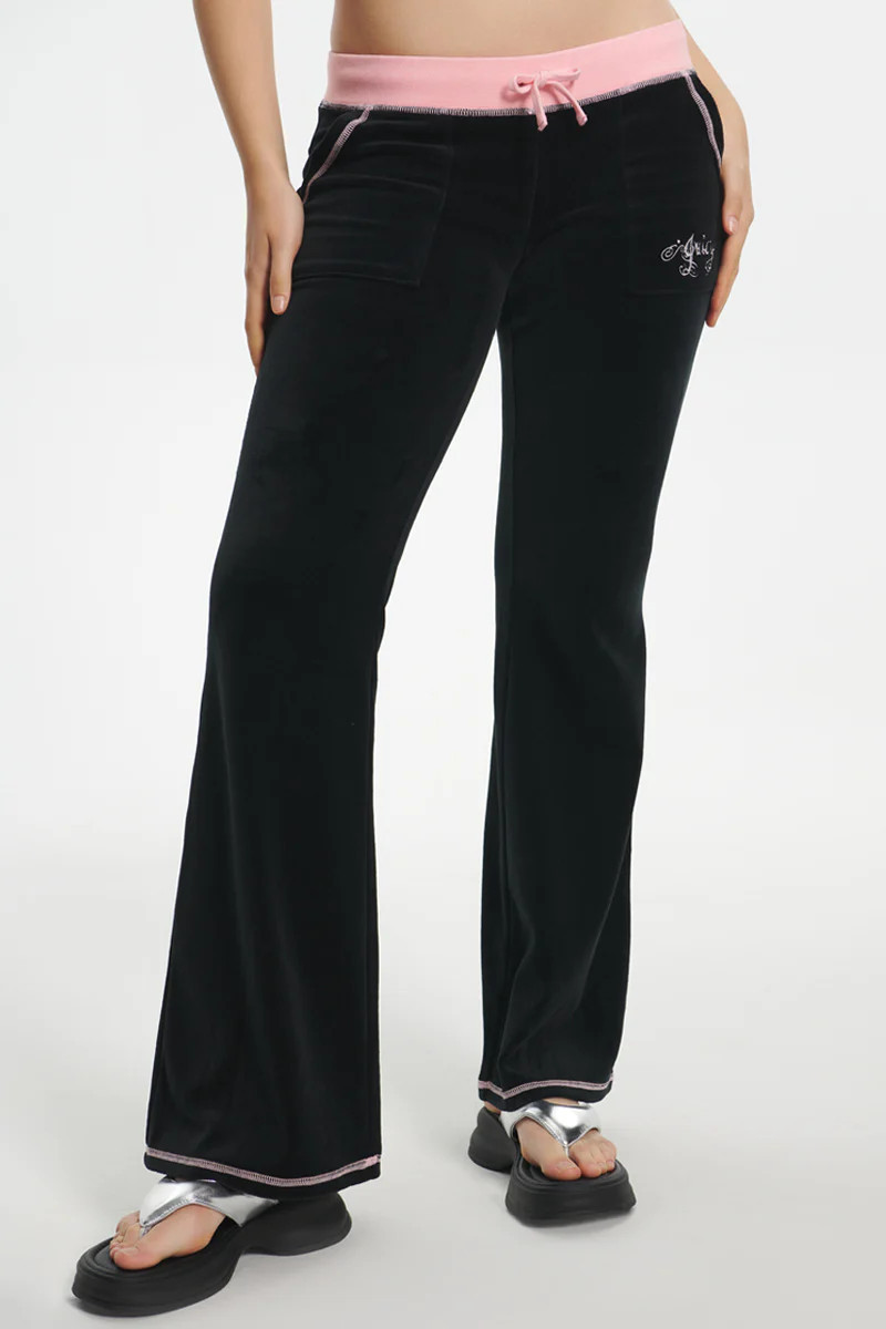 Sweetheart Cotton Velour Track Pants | Juicy Couture