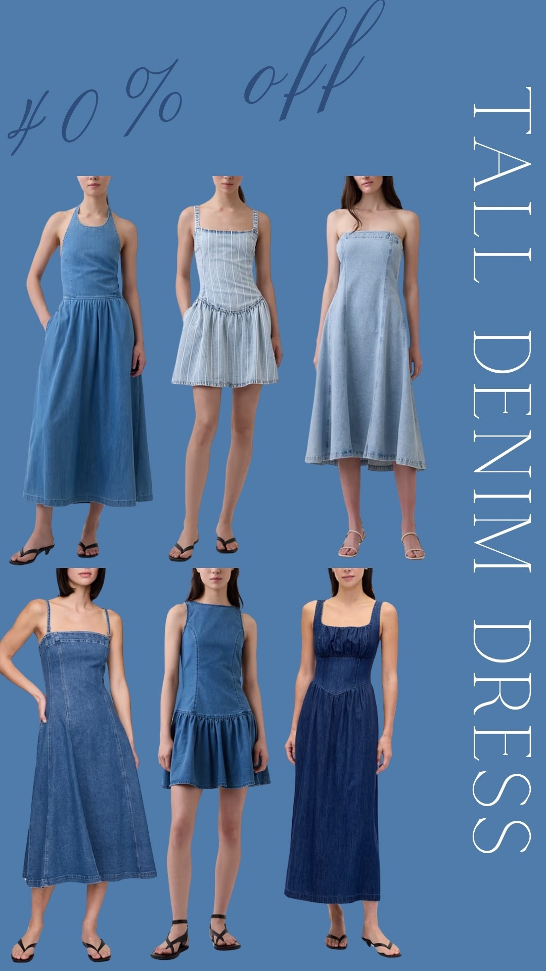 ⚠️code TREAT stacks on top! 

Tall size denim dresses

#LTKTall #LTKSaleAlert #LTKSeasonal
