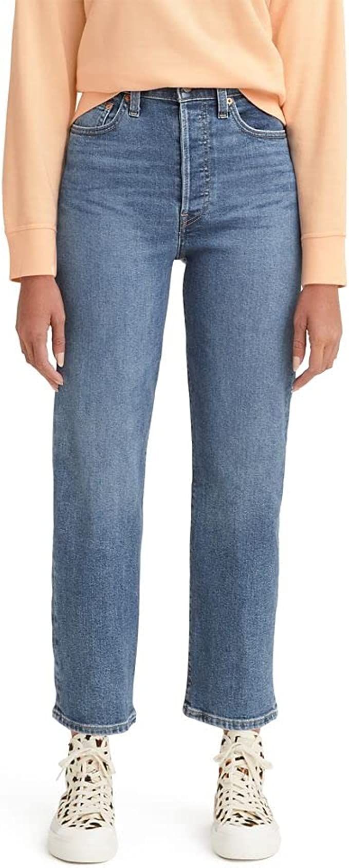 Levi's Women's Ribcage Straight Ankle Jeans, Summer Slide-Light Indigo, 28 at Amazon Women's Jean... | Amazon (US)