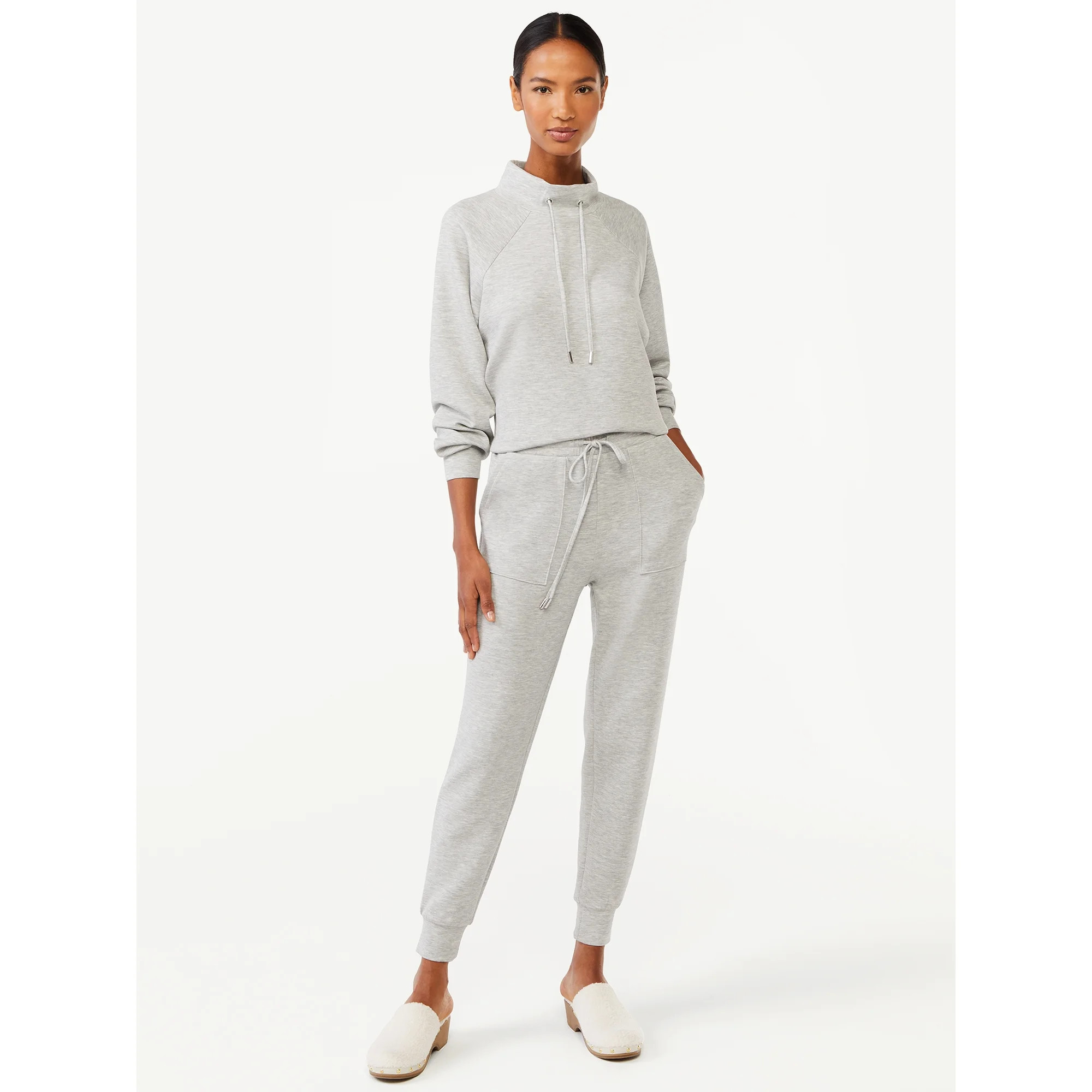 Scoop Women's Ultimate ScubaKnit Funnel Neck Sweatshirt, Sizes XS-XXL | Walmart (US)