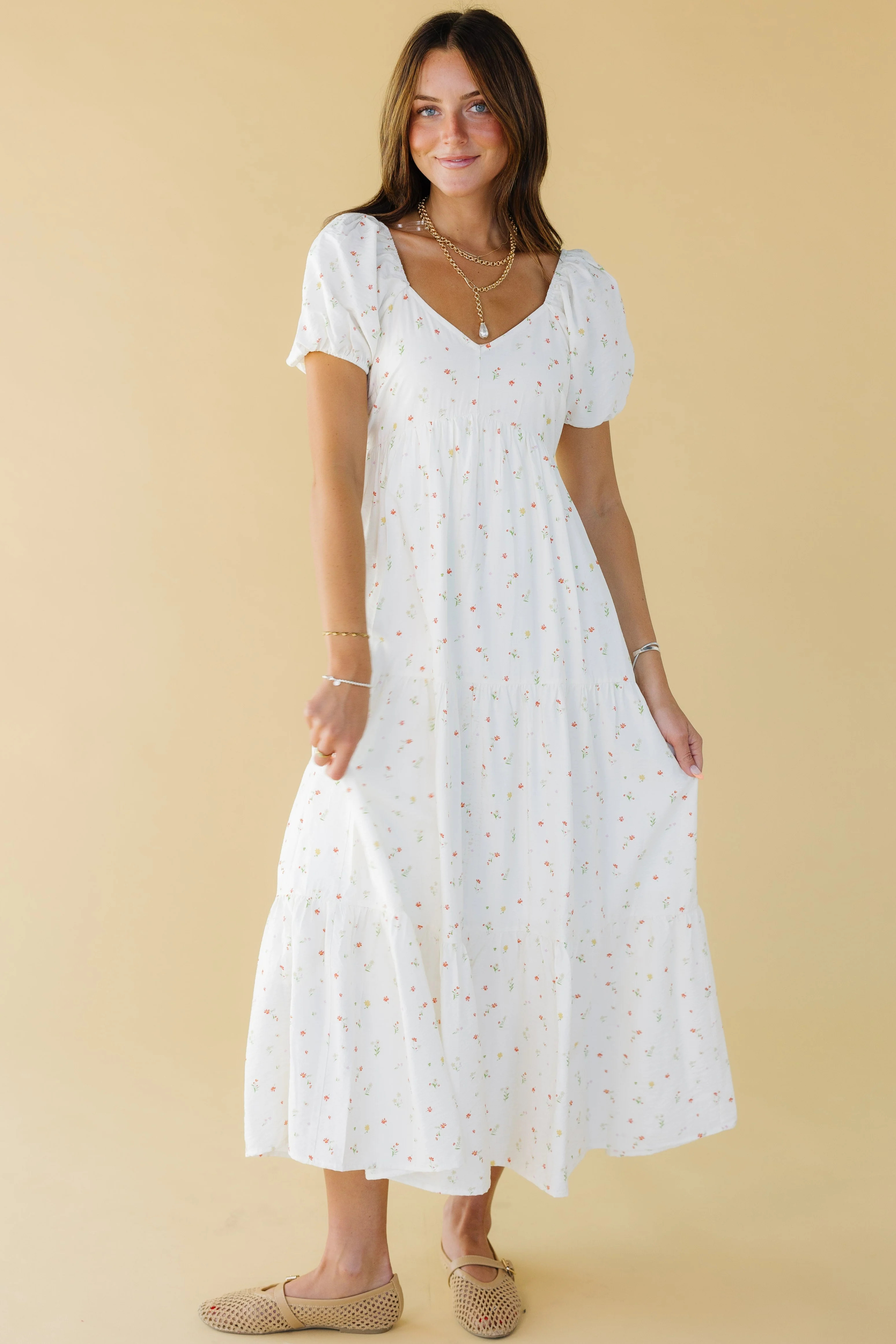 Modest Brass & Roe Modest Amaira Midi Dress - Off White | Called To Surf