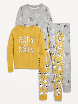 Gender-Neutral Snug-Fit 4-Piece Graphic Pajama Set for Kids | Old Navy (US)