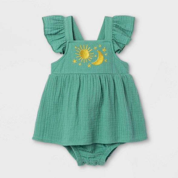 Baby Girls' Gauze Sunsuit - Cat & Jack™ Green | Target