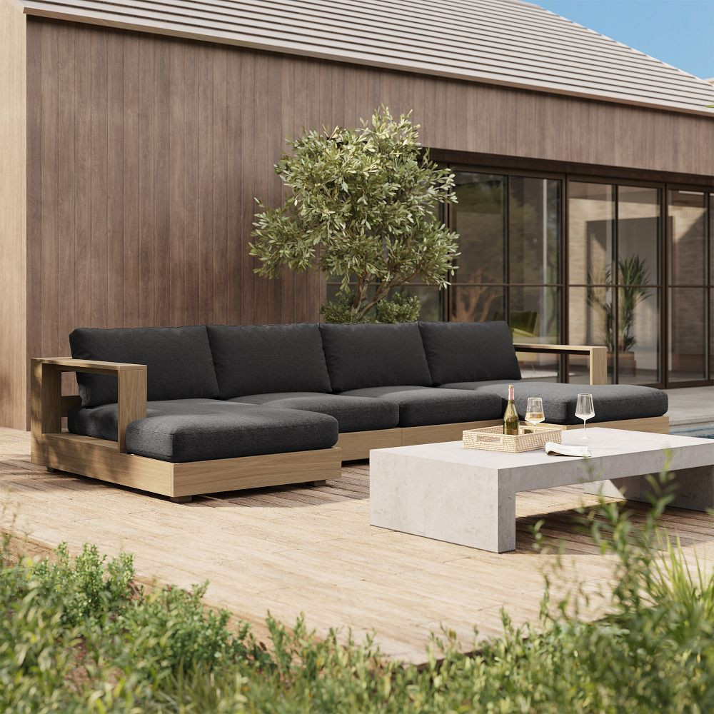 Telluride Outdoor 4-Piece U-Shaped Sectional (151") | West Elm (US)