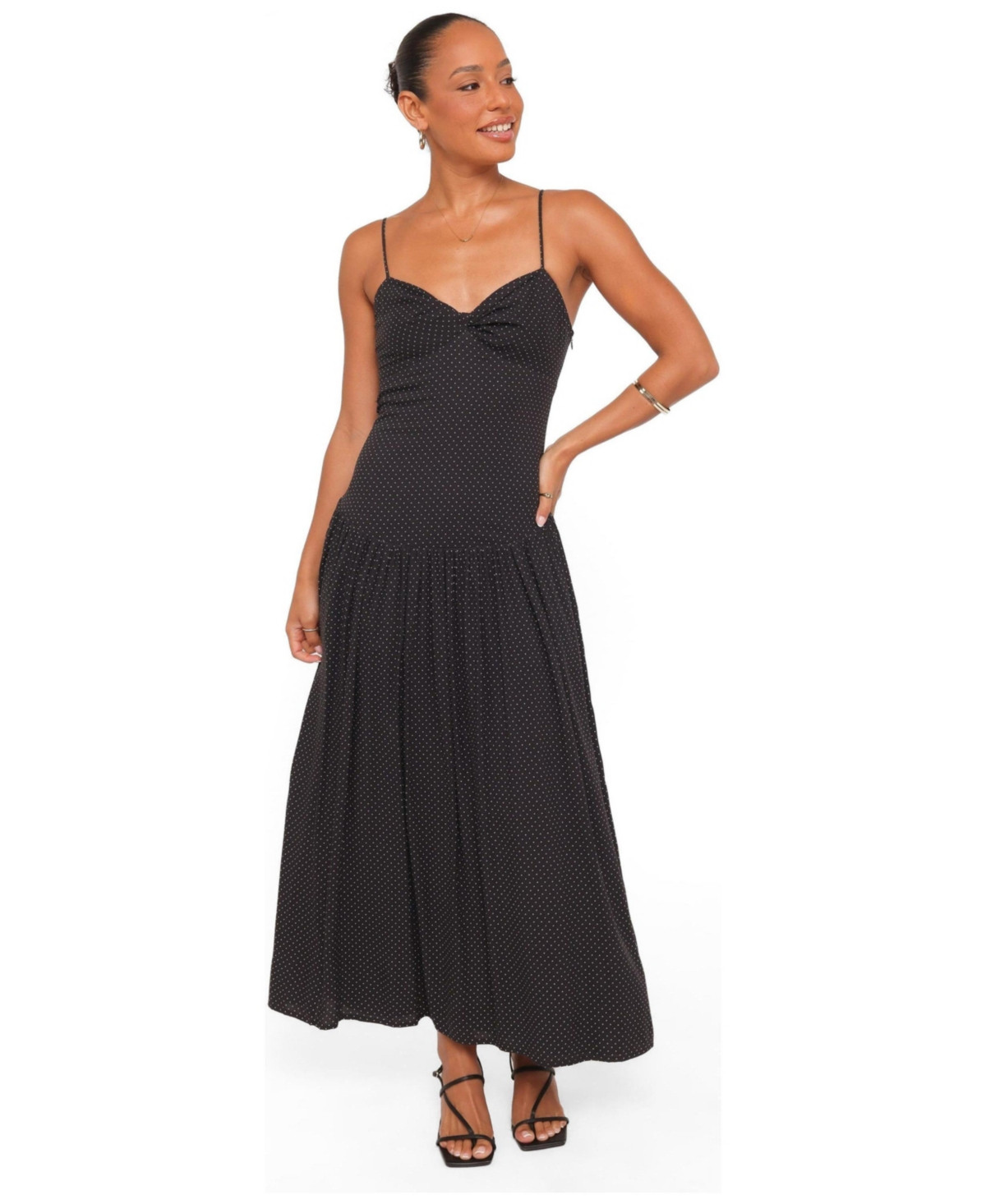 Petal and Pup Women's Shanice Maxi Dress - Black polka dot | Macy's