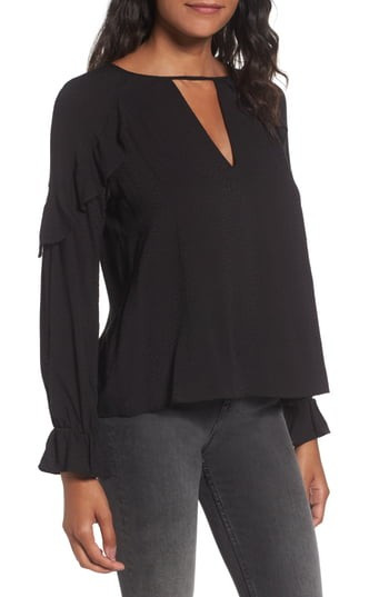 Women's Lush Textured Ruffle Blouse | Nordstrom