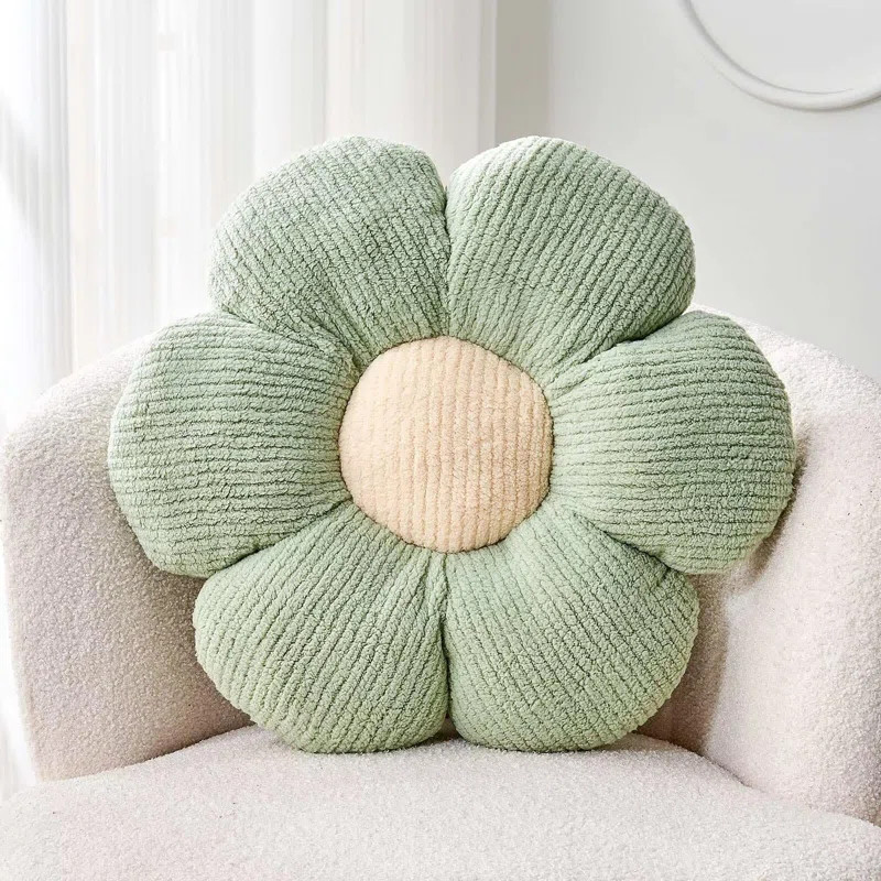 Flower Throw Pillow, Soft Sage Green 14.9" Flower Pillow For Home Decor, Cute Flower Shaped Floor... | Wayfair North America