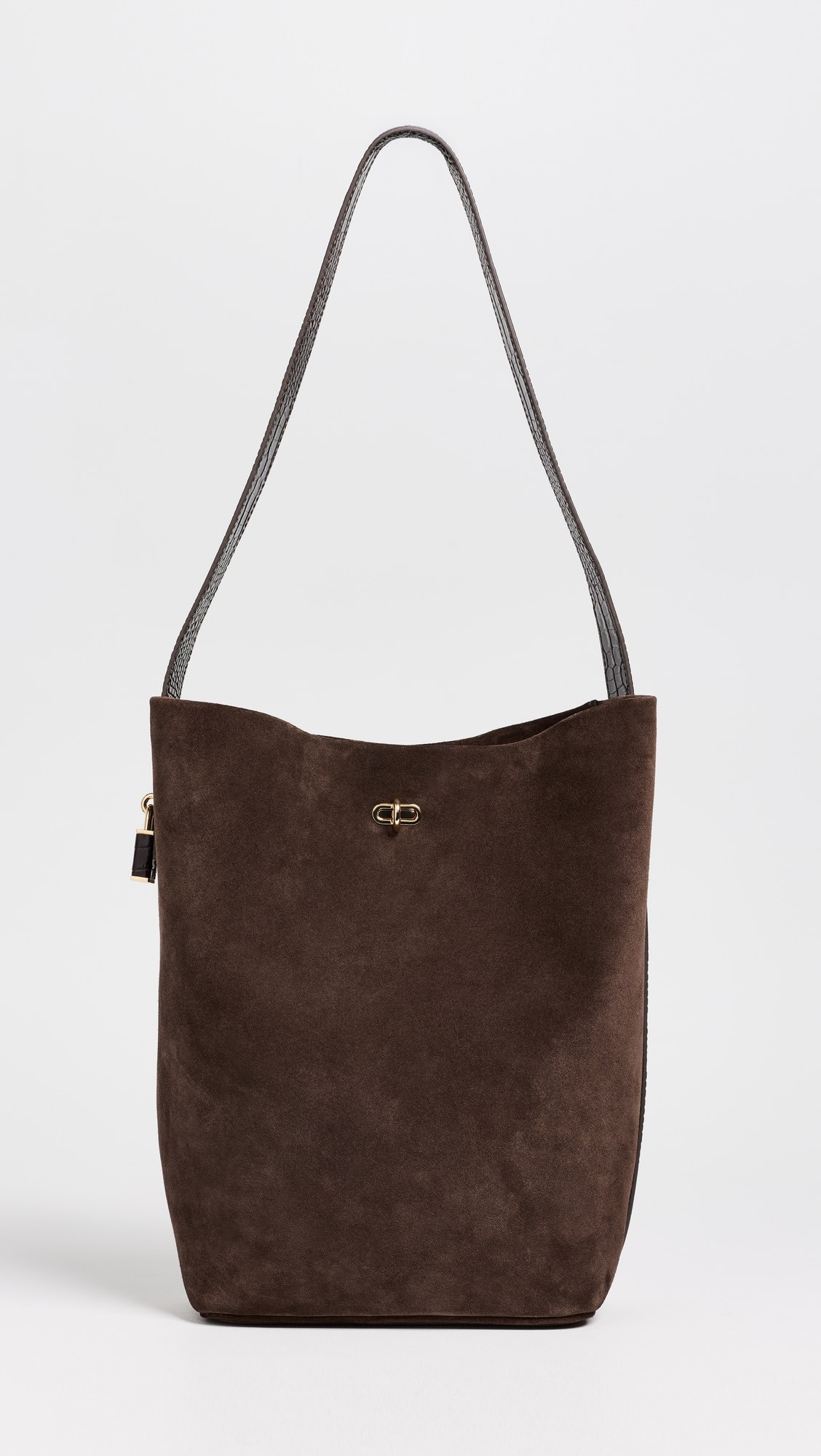Tory Burch Lock Suede Slim Bucket Bag | Shopbop | Shopbop