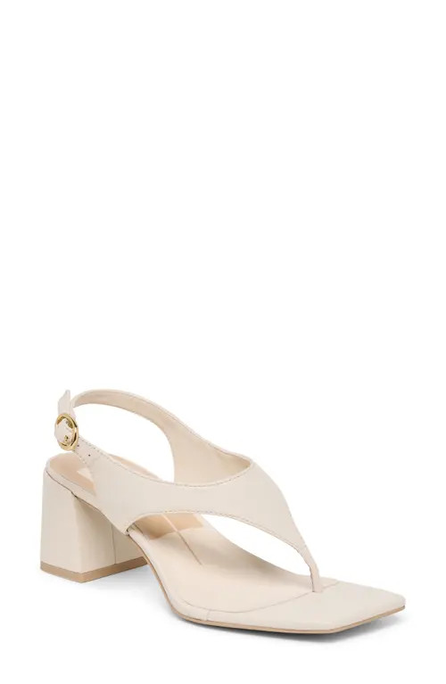 Dolce Vita Yves Block Heel Sandal in Ivory Leather at Nordstrom, Size 10 | Nordstrom