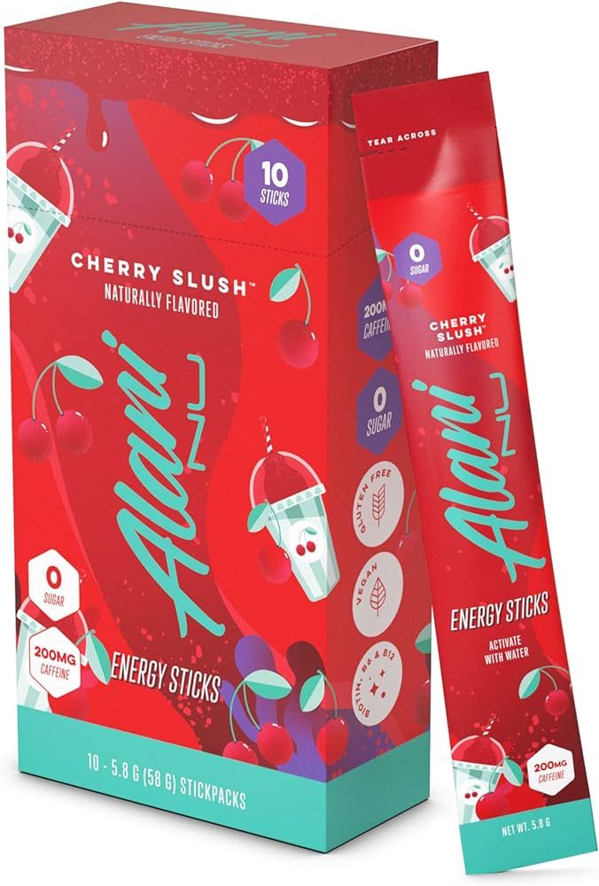 Alani Nu Cherry Slush Energy Sticks | Energy Drink Powder | 200mg Caffeine | Pre Workout Performa... | Amazon (US)