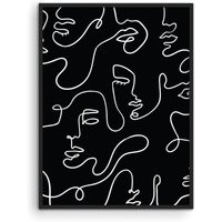 Haus & Hues Line Art Wall Decor - Woman Silhouette Minimalist Female Poster Figure | 12"" X 16 | Etsy (US)