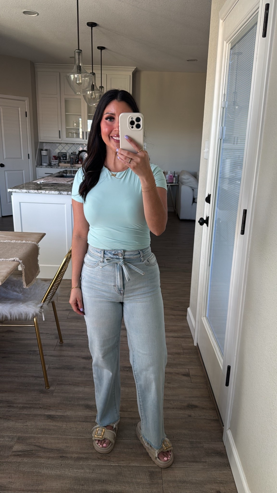 Size small top. Code VICTORIABURGESS for my jeans 

#LTKWorkwear #LTKootd #LTKPetite