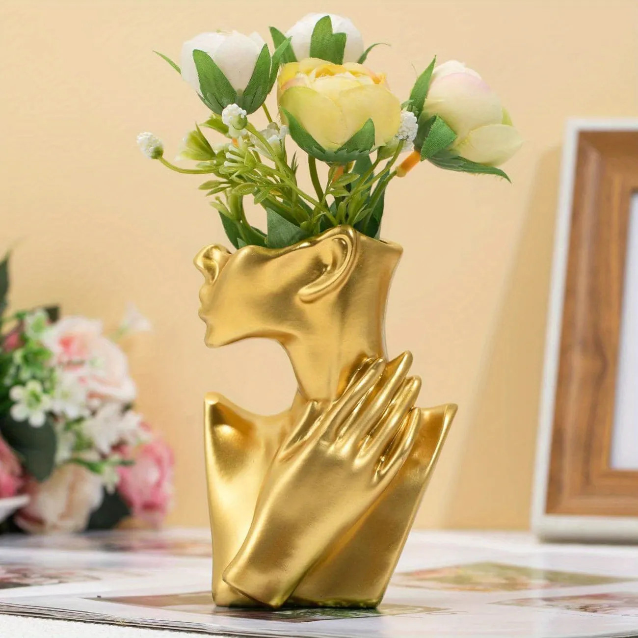 1pc, Golden Human Body Vase Decorative Ornament | Temu Affiliate Program