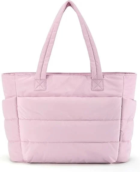 Tote Bag for Women, Lightweight Puffy Tote Bag with Compartments, Quilted Shoulder Bag Handbag fo... | Walmart (US)