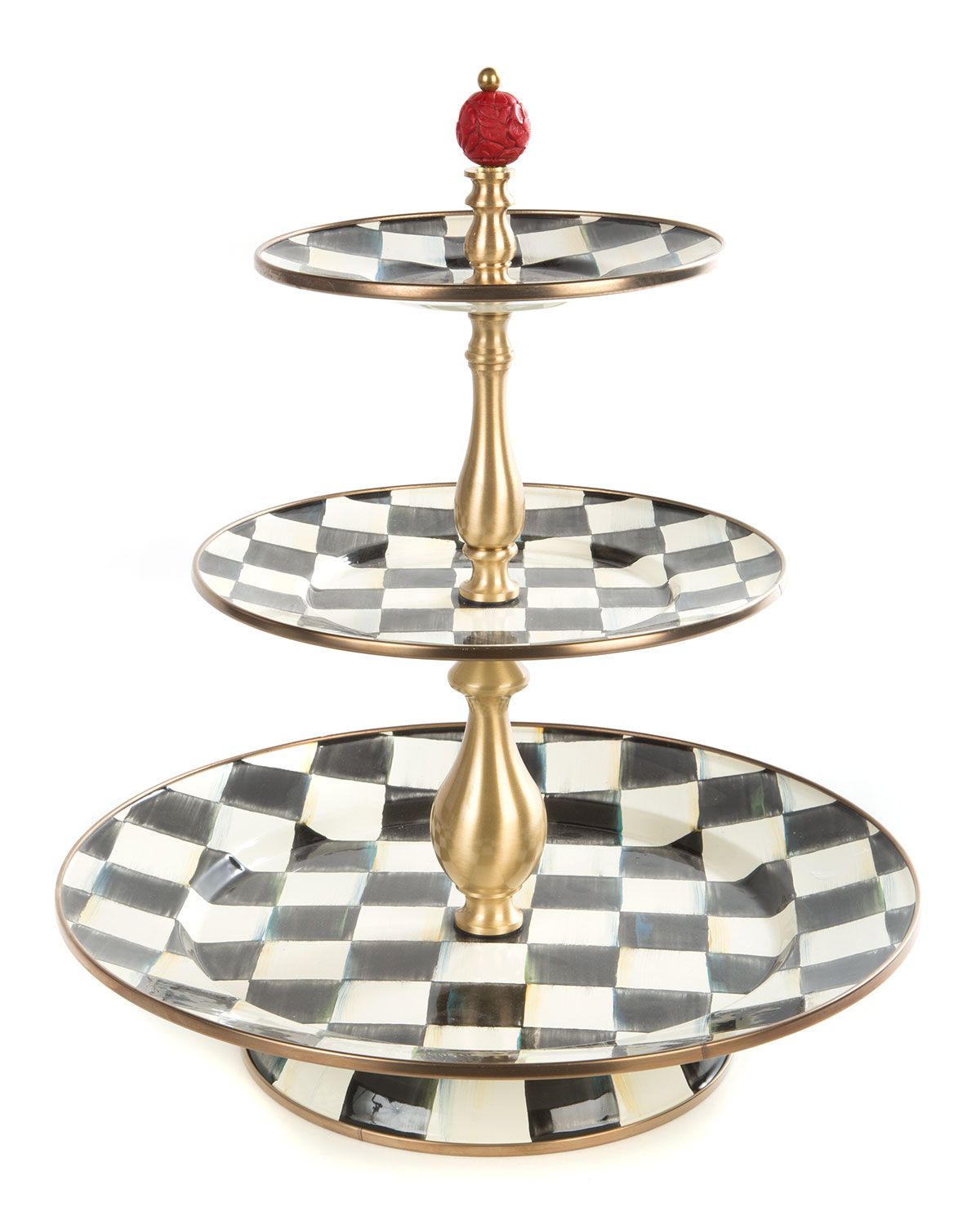 Courtly Check Three-Tier Sweet Stand | Neiman Marcus