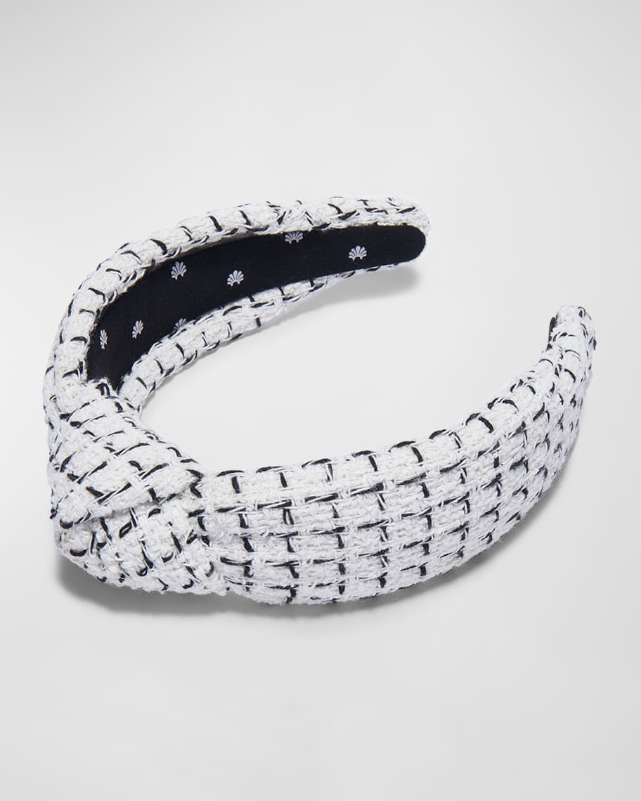 Lele Sadoughi Knotted Tweed Headband | Neiman Marcus