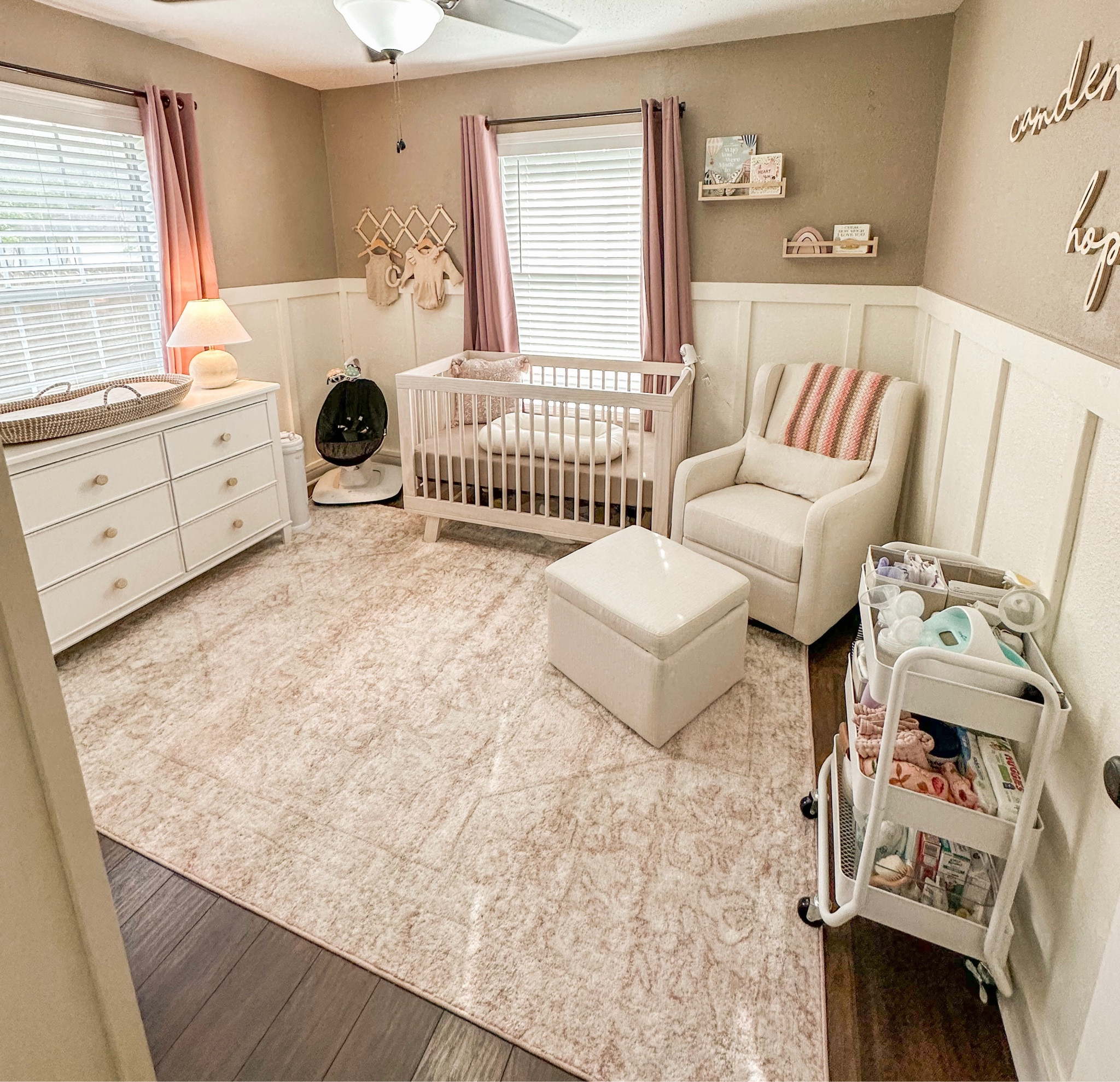 Nursery is complete! Loving the mauve/blush/natural tones! Such a sweet and calming environment! 

#LTKbaby #LTKhome #LTKbump