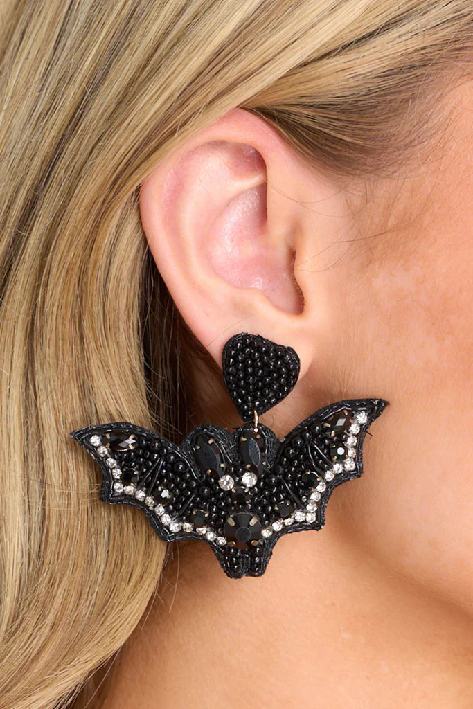 Looking Good Black Earrings | Red Dress 