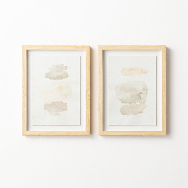 (Set of 2) 12" x 16" Watercolor Abstract Framed Wall Arts - Threshold™ designed with Studio McG... | Target