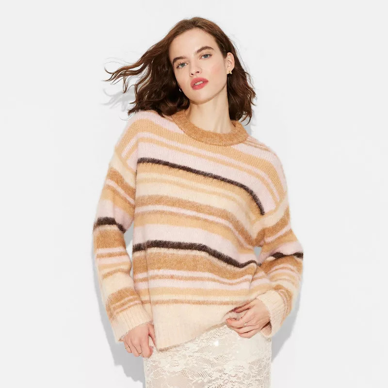 Women's Oversized Crewneck Pullover Holiday Sweater - Wild Fable™ | Target