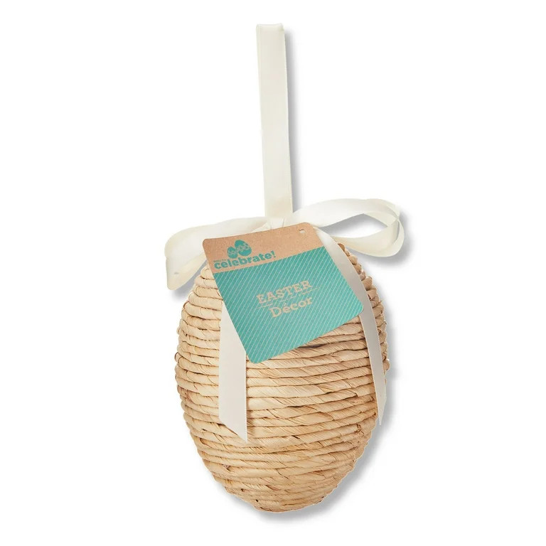 Easter Brown Rustic Egg Ornament Decor, 6 in, by Way To Celebrate | Walmart (US)