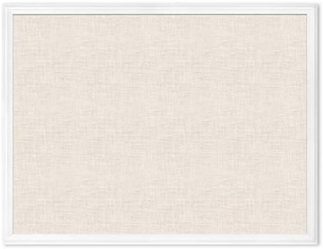 U Brands Farmhouse Linen Bulletin Board, 40" x 30", White Wood Style Frame, Industrial Grade Pinn... | Amazon (US)