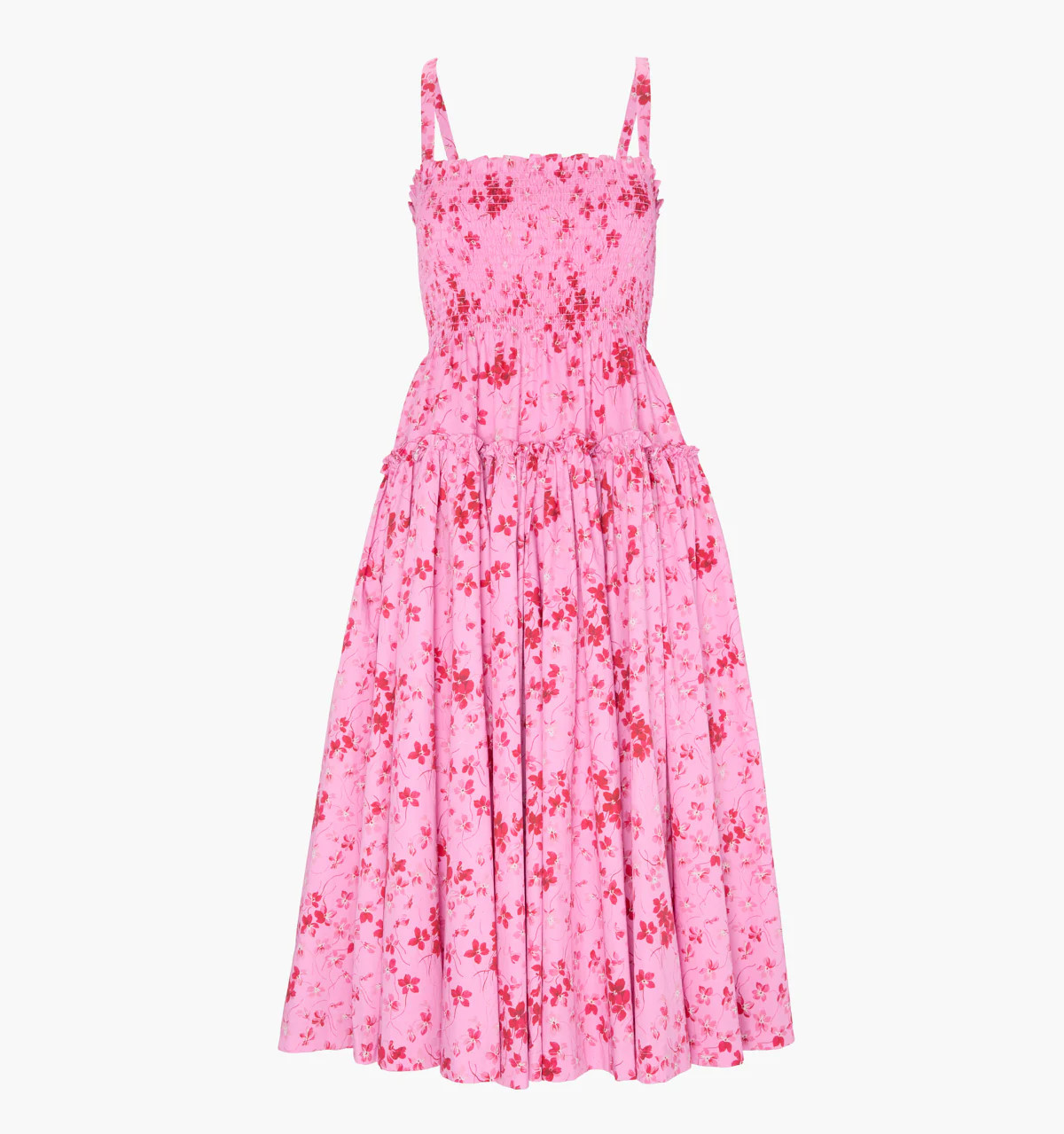 The Seraphina Midi Nap Dress | Pink Sweet Peas / M | ® | 100% Cotton | Hill House Home | Hill House Home US