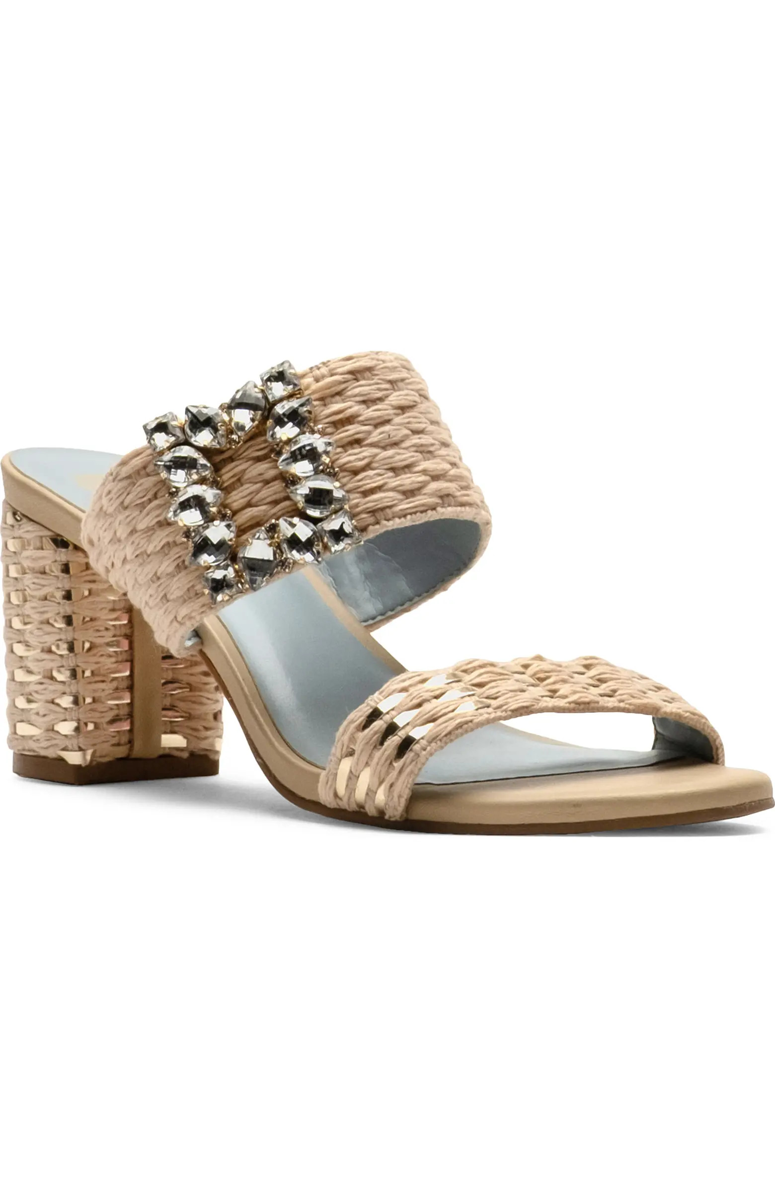 Betty Raffia Block Heel Sandal (Women) | Nordstrom
